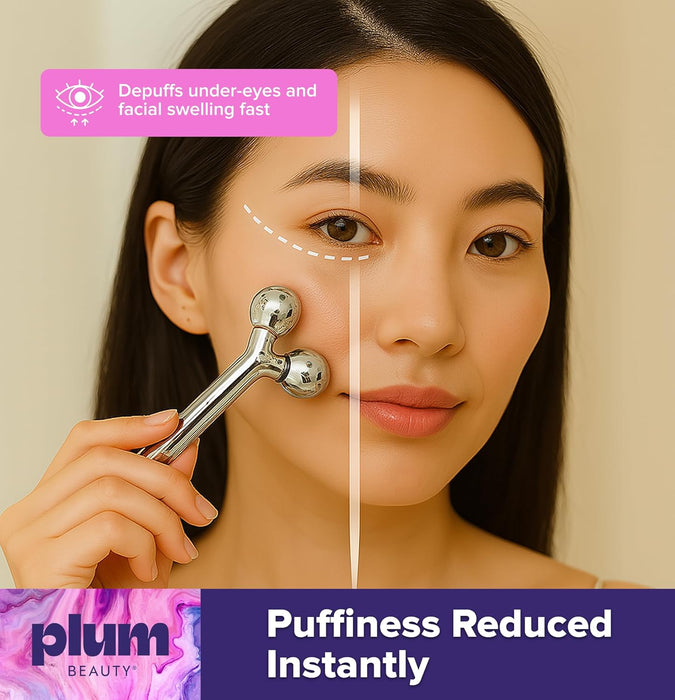 Rodillo facial plateado de doble extremo para arrugas y levantamiento - Quierox - Tienda Online