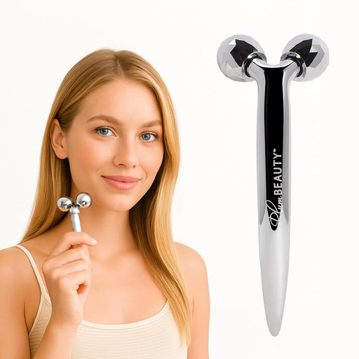 Rodillo facial plateado de doble extremo para arrugas y levantamiento - Quierox - Tienda Online