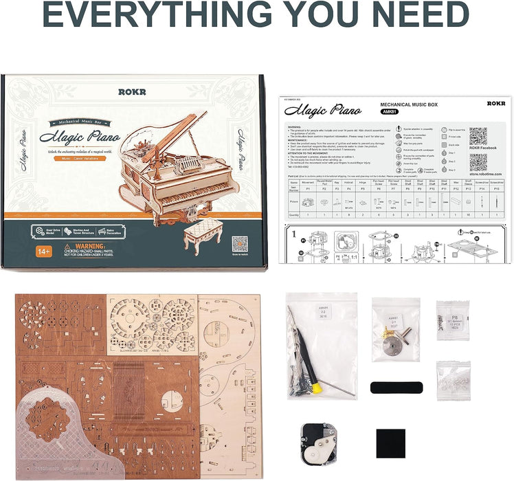 ROKR Rompecabezas de madera 3D para adultos, 223 piezas, a escala 1:20 - Quierox - Tienda Online