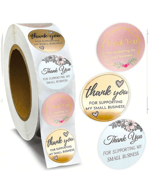 Rollo de 500 pegatinas de agradecimiento para envolver regalos - Quierox - Tienda Online