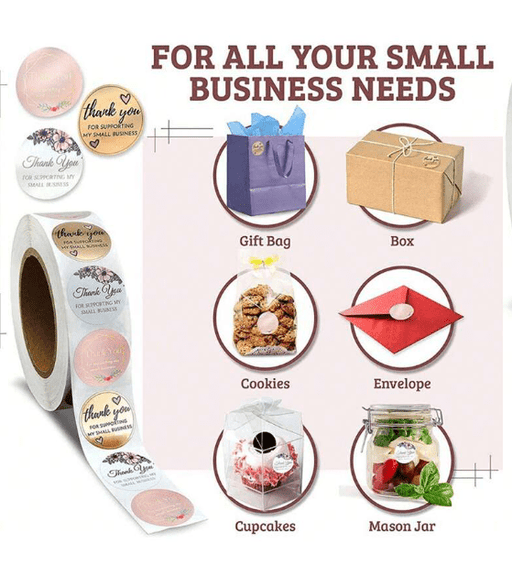 Rollo de 500 pegatinas de agradecimiento para envolver regalos - Quierox - Tienda Online