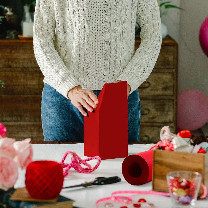 Rollo de papel kraft rojo para envolver regalos, embalajes, transporte y manualidades. - Quierox - Tienda Online