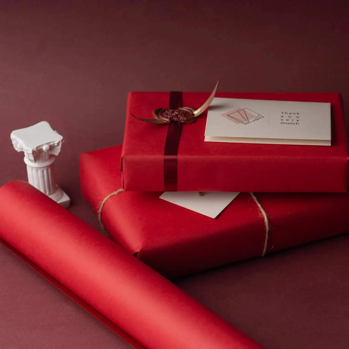 Rollo de papel kraft rojo para envolver regalos, embalajes, transporte y manualidades. - Quierox - Tienda Online