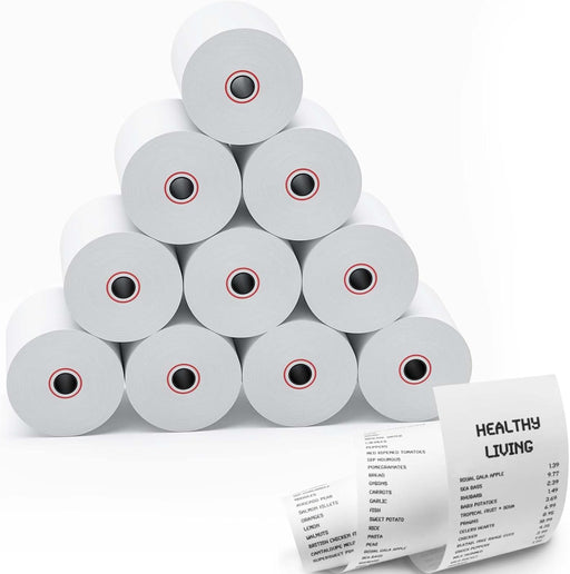 Rollos de papel térmico para recibos, papel térmico de 3 - 1/8 x 230 pies, rollos de papel (10 rollos) - Quierox - Tienda Online