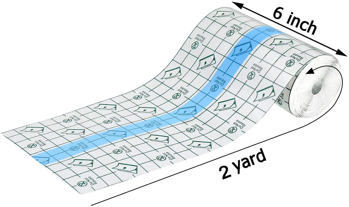 Rollos de vendajes impermeables para el cuidado posterior de tatuajes, 6 pulgadas x 2,2 yardas - Quierox - Tienda Online