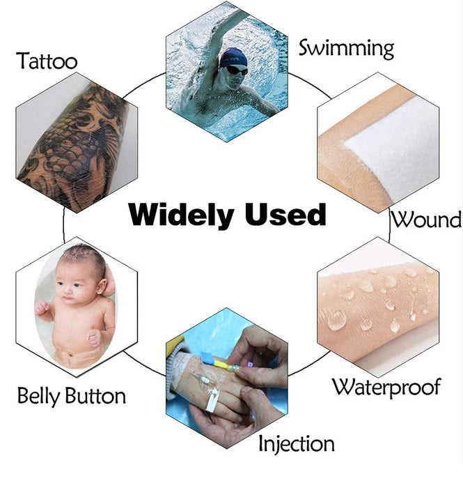 Rollos de vendajes impermeables para el cuidado posterior de tatuajes, 6 pulgadas x 2,2 yardas - Quierox - Tienda Online