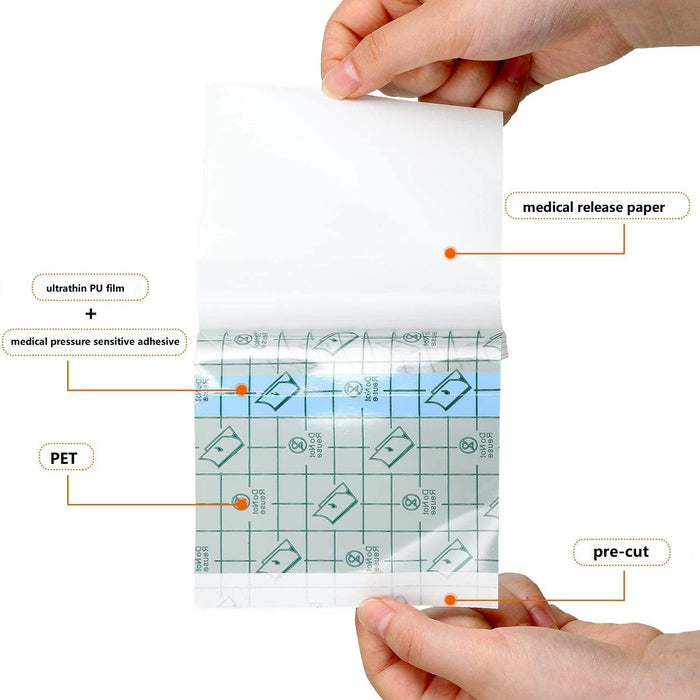 Rollos de vendajes impermeables para el cuidado posterior de tatuajes, 6 pulgadas x 2,2 yardas - Quierox - Tienda Online