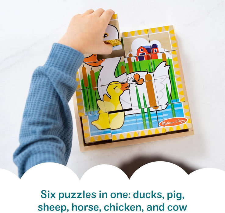 Rompecabezas en cubo de granja de Melissa & Doug, Multicolor - Quierox - Tienda Online