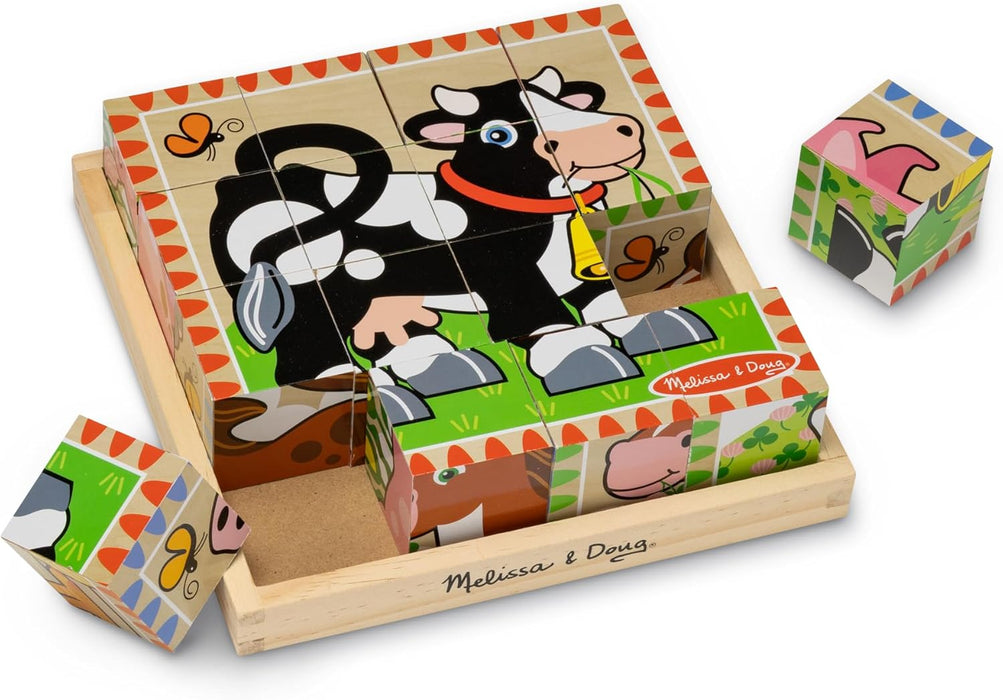 Rompecabezas en cubo de granja de Melissa & Doug, Multicolor - Quierox - Tienda Online