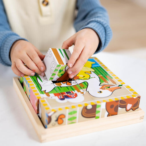 Rompecabezas en cubo de granja de Melissa & Doug, Multicolor - Quierox - Tienda Online
