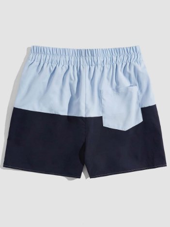 Romwe Hombres Shorts con estampado de letras en bloques de color - Quierox - Tienda Online