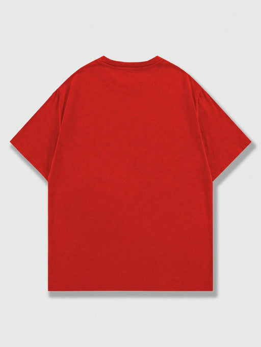 ROMWE MEN Street Life Camiseta De Manga Corta Con Estampado De Letras Para Hombre - Quierox - Tienda Online