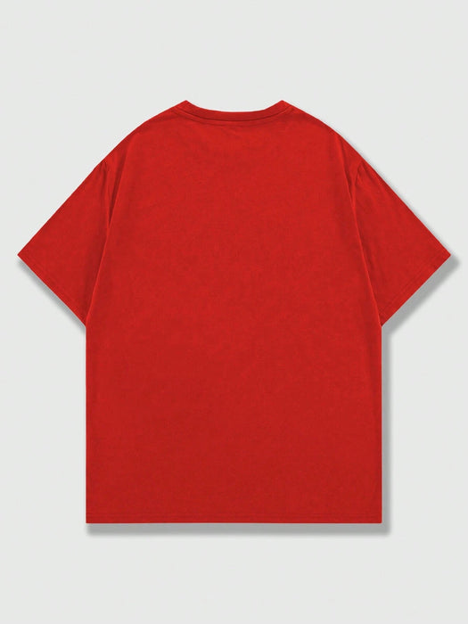 ROMWE MEN Street Life Camiseta De Manga Corta Con Estampado De Letras Para Hombre - Quierox - Tienda Online