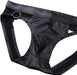 Ropa interior de cuero sintético con tanga y suspensorio abierto para hombre de iEFiEL - Quierox - Tienda Online