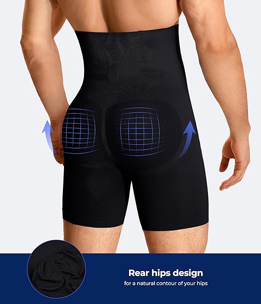 Ropa interior moldeadora para hombre, control de abdomen, pantalones cortos de compresión, moldeador corporal adelgazante - Quierox - Tienda Online