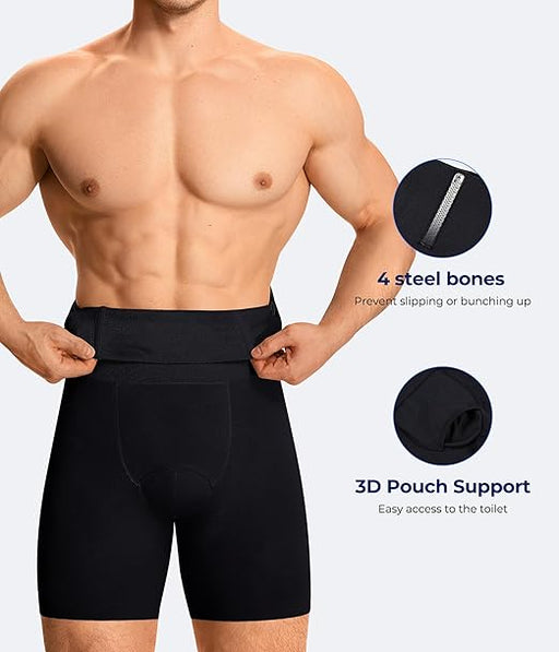 Ropa interior moldeadora para hombre, control de abdomen, pantalones cortos de compresión, moldeador corporal adelgazante - Quierox - Tienda Online