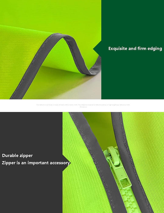 Ropa reflectante, cómodo, transpirable, chaleco de seguridad de alto brillo, bolsillos multifunción - Quierox - Tienda Online