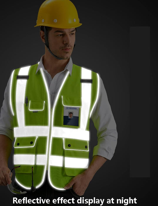 Ropa reflectante, cómodo, transpirable, chaleco de seguridad de alto brillo, bolsillos multifunción - Quierox - Tienda Online