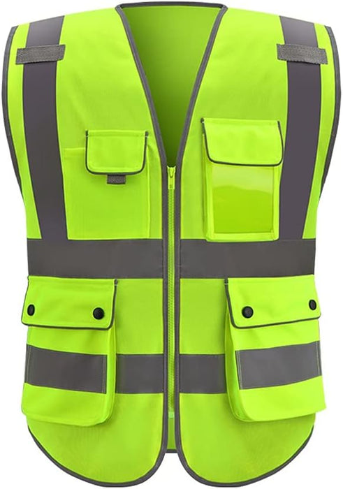 Ropa reflectante, cómodo, transpirable, chaleco de seguridad de alto brillo, bolsillos multifunción - Quierox - Tienda Online