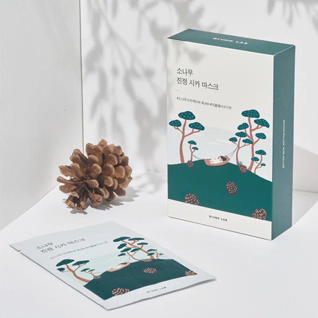 Round Lab 10 piezas de Mascarilla facial relajante de pino y centella asiática - Quierox - Tienda Online