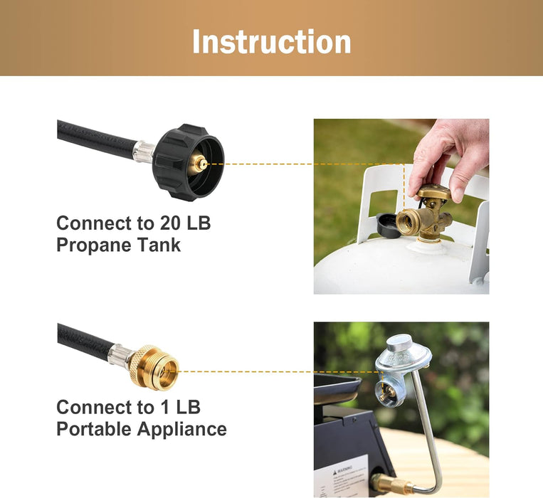 Royal Gourmet ADA1001 - Adaptador de manguera de 5 pies - Quierox - Tienda Online
