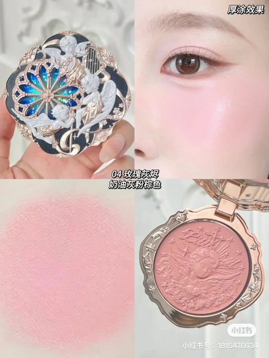 Rubor en crema con relieve de la serie Little Angel de Flower Knows, 6 g, duradero, natural - Quierox - Tienda Online