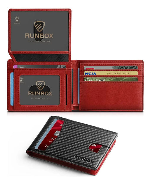 RUNBOX Billeteras delgadas para hombre de cuero para dinero - Quierox - Tienda Online