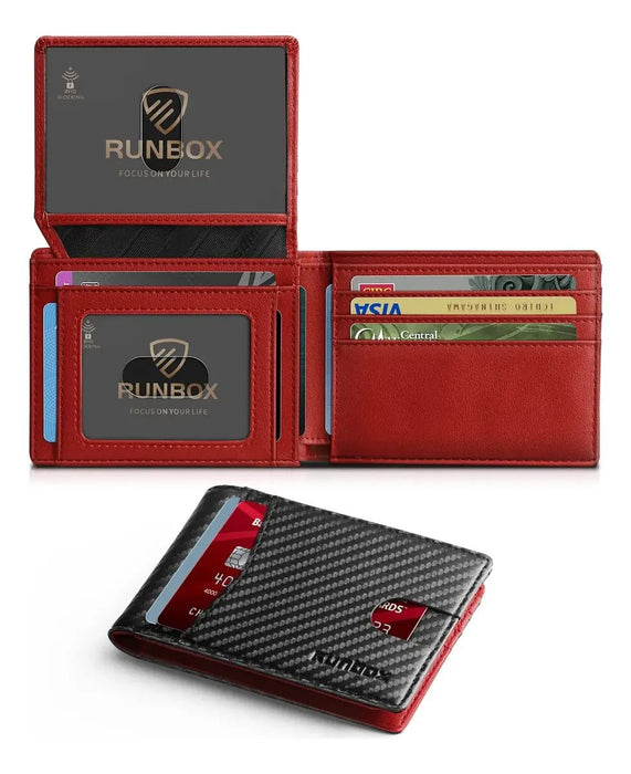 RUNBOX Billeteras delgadas para hombre de cuero para dinero - Quierox - Tienda Online