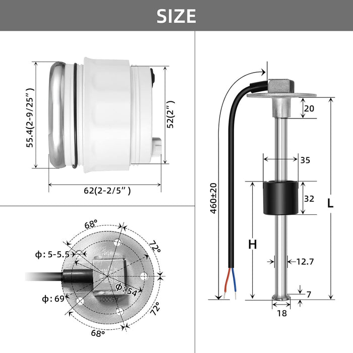 RUPSE Unidad Emisora de Combustible para Barco, Sensor de Nivel de Combustible - Quierox - Tienda Online