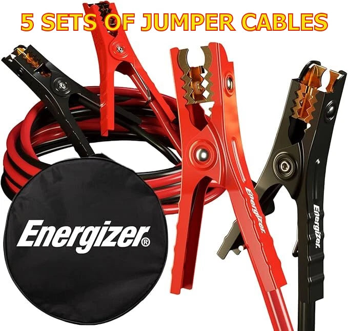 Cables de arranque Energizer ENB616U de 6 AWG, 500 A y 16 pies
