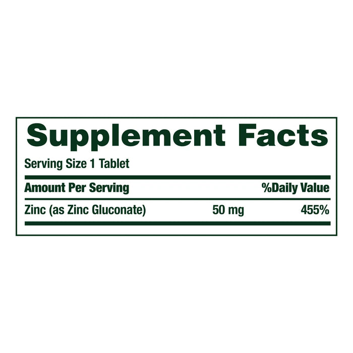 Natures Bounty Zinc 50 mg, paquete de 400 cápsulas