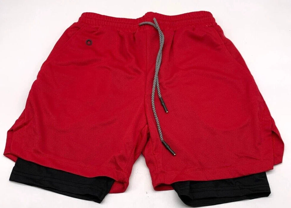 Pantalones cortos deportivos de doble capa para correr