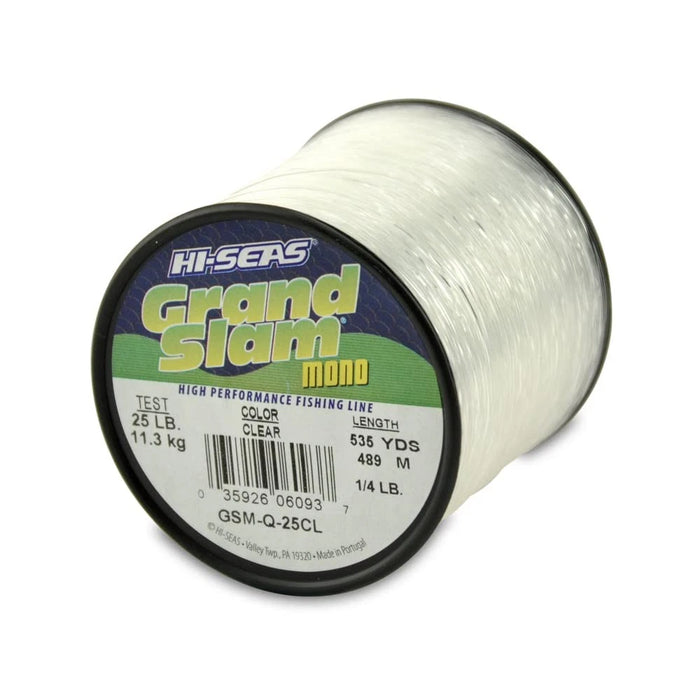 Hilo de pesca monofilamento transparente de 25 libras de resistencia y 535 yardas de longitud