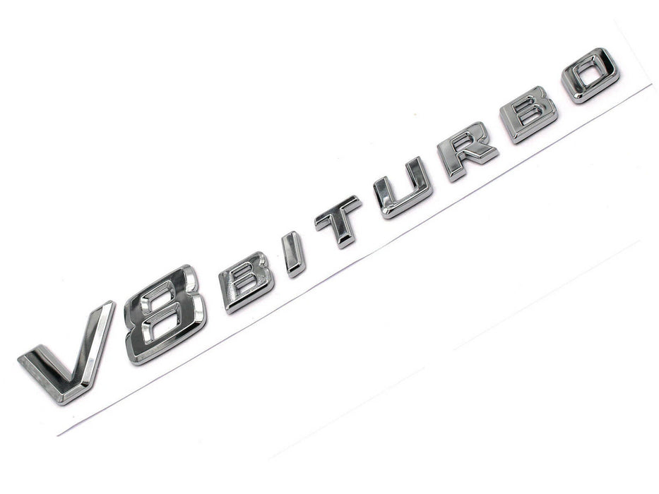 2 Inscripción 3D V8 Biturbo AMG emblema cromado logotipo E63 CL63 CLS63 G63 ML63 S63 SL63