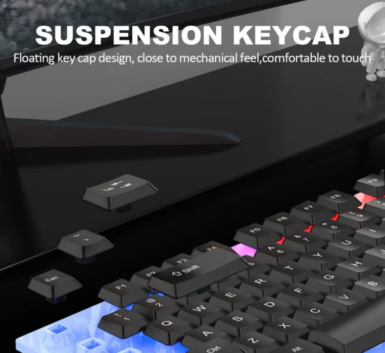 Combo de teclado y ratón para juegos con cable iluminado VODIRK GT100 (estándar)