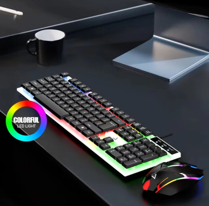 Combo de teclado y ratón para juegos con cable iluminado VODIRK GT100 (estándar)
