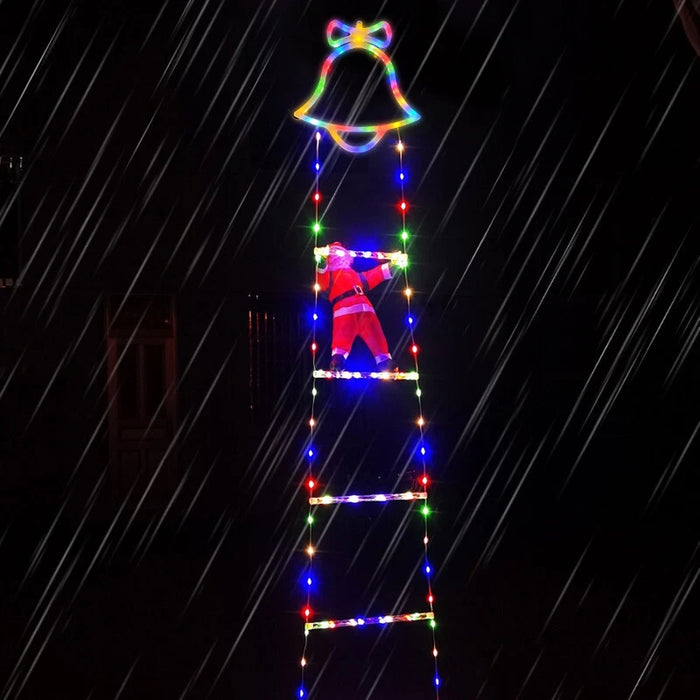 Escalera de luces LED de 3,3 m para decoración navideña