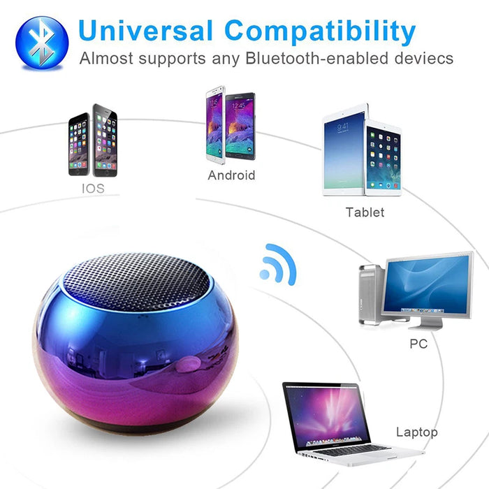 Mini altavoz Bluetooth con micrófono, caja de sonido inalámbrica