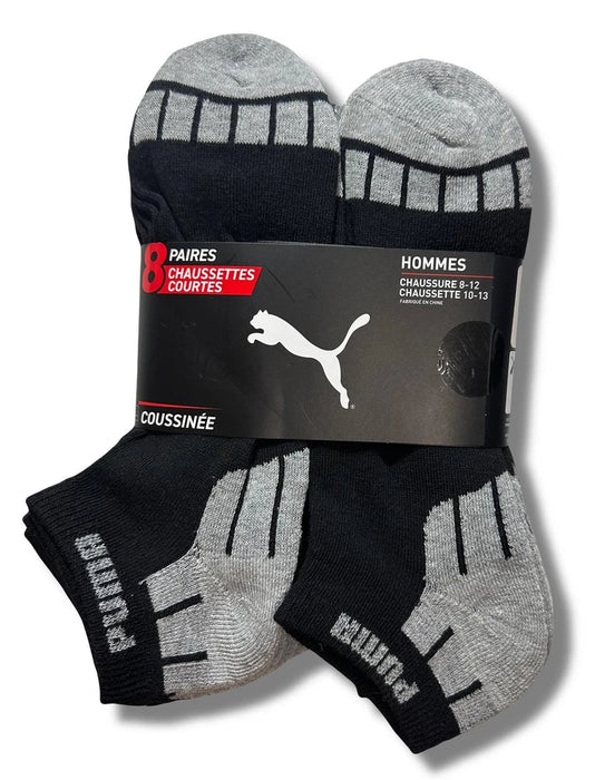 Calcetines PUMA para hombre  de corte bajo, Negro Cube - Paquete de 8