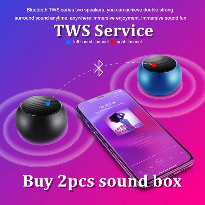 Mini altavoz Bluetooth con micrófono, caja de sonido inalámbrica
