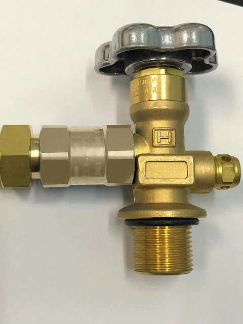 Adaptador CGA-320 a CGA-580 para tanque de CO2 a regulador de nitrogeno de argon