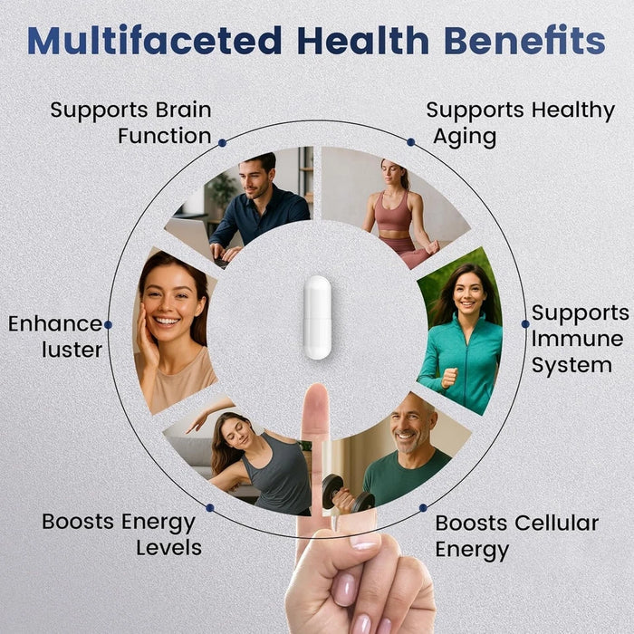 Suplemento NAD+ 120 cápsulas liposomal con resveratrol para energía celular