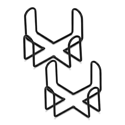 Soporte para posavasos (paquete de 2), estante minimalista de metal negro