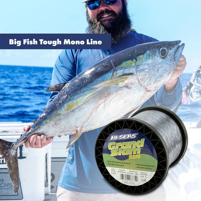 Hilo de pesca monofilamento transparente de 25 libras de resistencia y 535 yardas de longitud