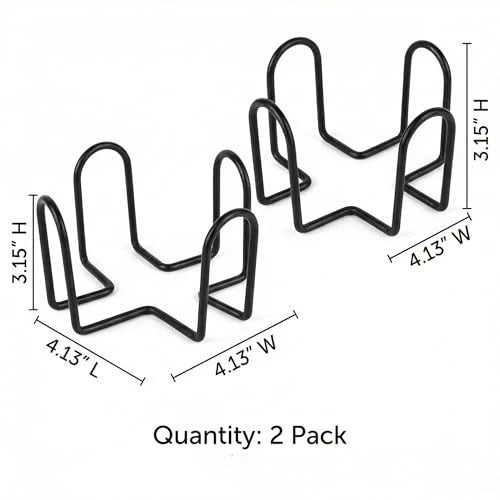 Soporte para posavasos (paquete de 2), estante minimalista de metal negro