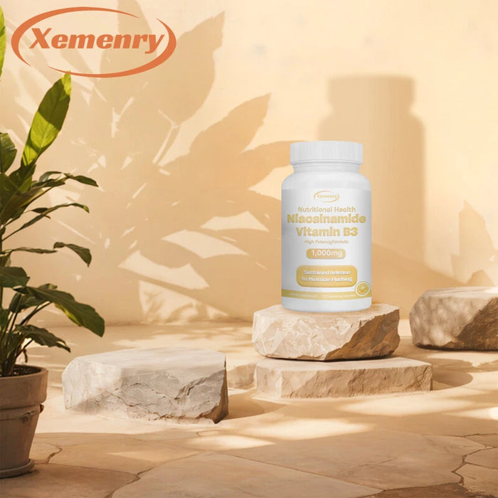 Niacinamida Vitamina B3 1000 mg - Antienvejecimiento, Aclara el tono de la piel