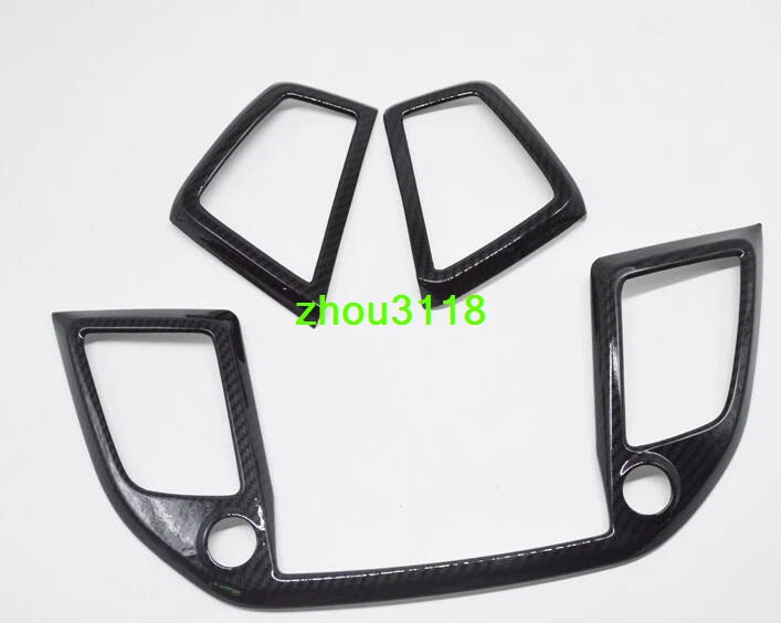 Embellecedor de la salida de aire de la consola central con aspecto de fibra de carbono para Hyundai Tucson 2016-2018