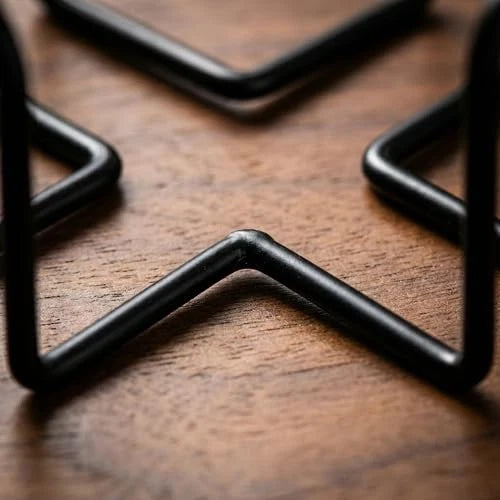 Soporte para posavasos (paquete de 2), estante minimalista de metal negro