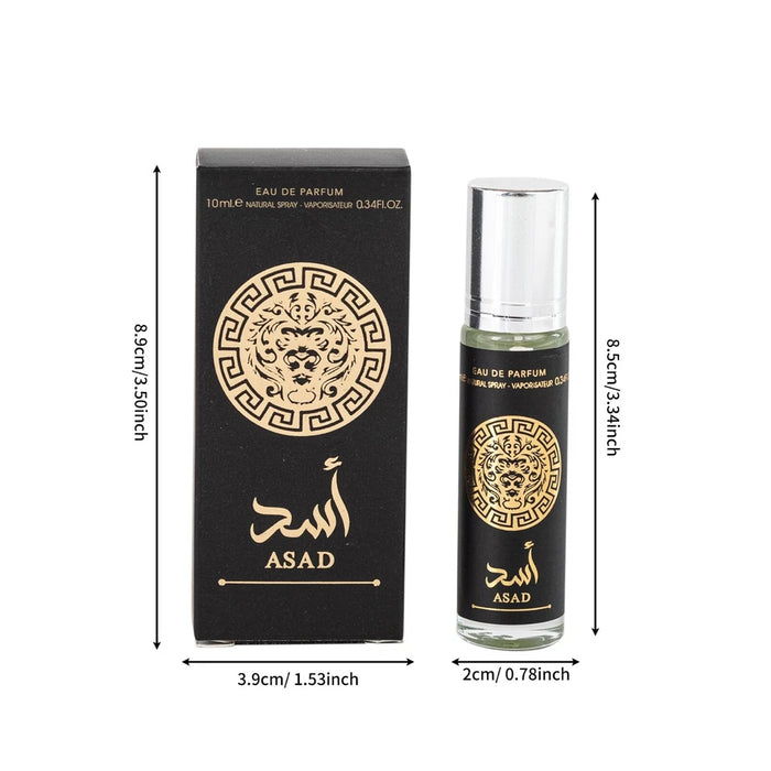 ASAD Aceite Perfume Roll On Unisex Eau De Parfum 10ML Para Mujeres Hombres Tamaño Viaje