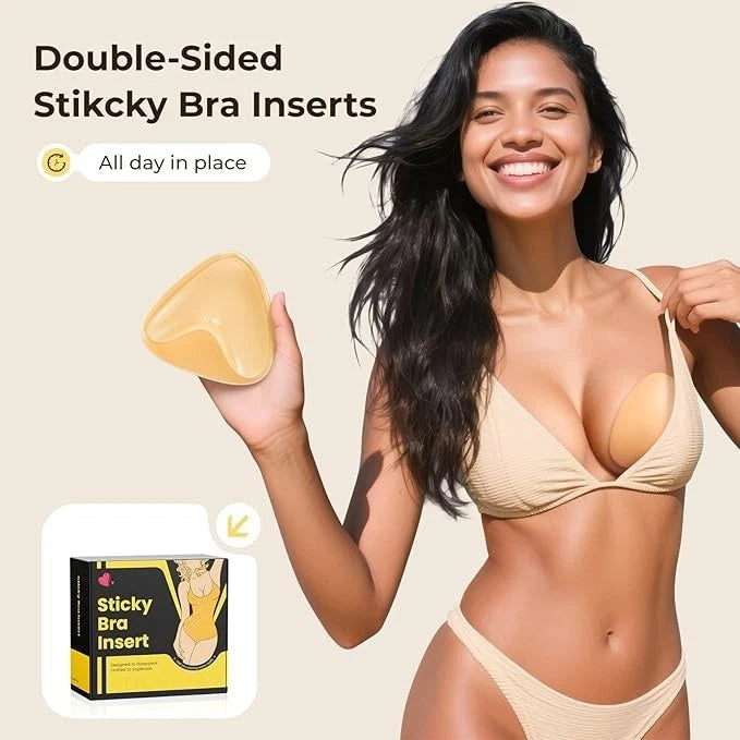 Almohadillas adhesivas de doble cara con efecto push-up, inserciones invisibles para sujetadores